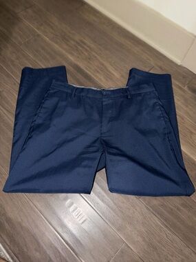 Ben Sherman Navy Blue Men's Dress Pants - Flat Front